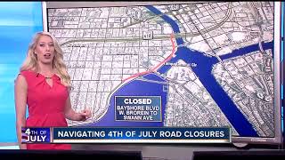 Road closures parking options for 4th of July fireworks in Tampa [upl. by Sofer15]