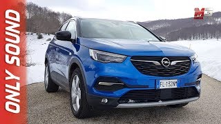 NEW OPEL GRANDLAND X 2018  FIRST SNOW TEST DRIVE ONLY SOUND [upl. by Adnoel265]