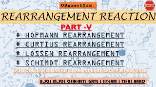 HOFMANN CURTIUS LOSSEN SCHIMDT REARRANGEMENT  For all Entrance Examination With Various Example [upl. by Morty]