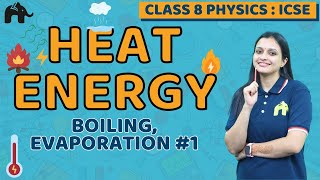 Heat Energy Class 8 ICSE Physics  Selina Chapter 6  Boiling Evaporation 1 [upl. by Lalad]