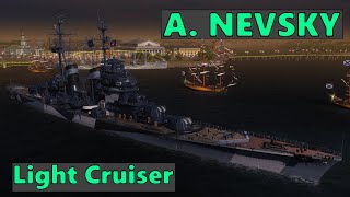 Alexander Nevsky  Russian Light Cruiser  212k Damage 32k Base XP [upl. by Atihana459]