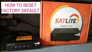 HOW TO RESET FACTORY DEFAULT SATLITE TV BOX [upl. by Aeniah]