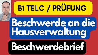 Beschwerde an die Hausverwaltung  DTZ GAST Brief schreiben B1  Deutsch lernen Test B1 [upl. by Sandell592]