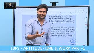 KALVI TV  IBPS  APTITUDE  TIME amp WORK  PART  01  Mr G KANEESH KUMAR [upl. by Humo]