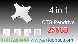 4 in 1 OTG pen drive 256GB BD  AR TECH BD  Bangla Review  2023 [upl. by Akerehs]