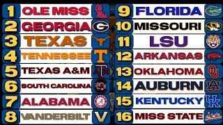 SEC Football Power Rankings Week 13 [upl. by Akaenahs406]