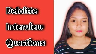 Deloitte Interview Questions  Deloitte Interview Experience  Deloitte Interview [upl. by Merralee]