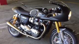 Triumph Thruxton R with Custom Accessories [upl. by Noyrb472]