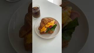 Make breakfast with me asmr food breakfast coffee croissant satisfying lifestyle [upl. by Littlejohn216]