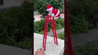 Santa Claus climb stairs toys kibtoy toys toy cute funny christmastreetoys [upl. by Ardnuahsal985]