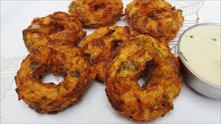 Vada RecipeOnion Vada RecipeMedhu Vadai RecipeUlli Vada RecipeVengaya Vadai Recipe [upl. by Aieki512]