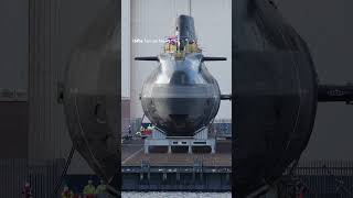 Royal Navys hunterkiller submarine HMS Agamemnon enters water for first time [upl. by Deonne]