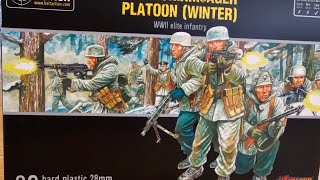 unboxing warlord games recently released German winter fallshirmjager [upl. by Odnumde]