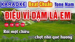 Điệu Ví Dặm Là Em Karaoke Beat Chuẩn Tone Nam  Hà My Karaoke [upl. by Euqinotna]