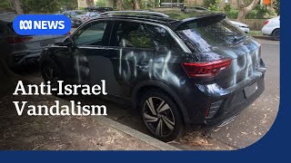 Cars vandalised with antiIsrael graffiti in Sydneys eastern suburbs  ABC News [upl. by Ulda]