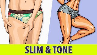 Slim and Tone Thighs Hips and Legs Workout At Home [upl. by Aieki]