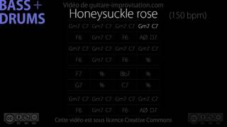 Honeysuckle Rose bassdrums  Backing Track [upl. by Jacintha]