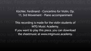 Kuchler Ferdinand Concertino for Violin Op 11 3rd Movement Piano accompaniment [upl. by Haslam]