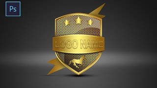 Photoshop Tutorial  Logo Design shield   Sahak Graphics [upl. by Eelytsirk360]