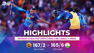 Sri Lanka W vs India W  ACC Womens Asia Cup  Final  Highlights [upl. by Reggi]