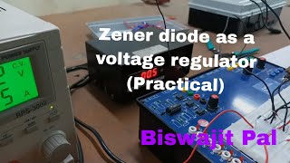 Zener diode as a voltage regulator Practical [upl. by Ylreveb]