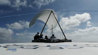 SkySails Yacht Wind Propulsion System on Race for Water [upl. by Ebenezer]