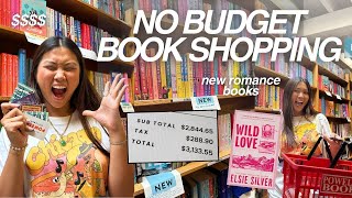 NO BUDGET BOOK SHOPPING buying everything I want [upl. by Nomled885]