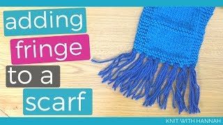 How To Add Fringe To A Scarf removing the drama  making it easy [upl. by Ateekan]