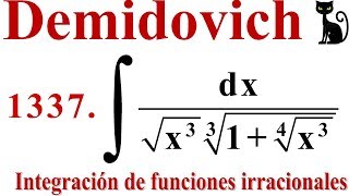 Antiderivada de una función irracional Demidovich 1337 [upl. by Ahsinnor537]