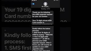 JIO ESIM setup for IPhones AndroidSamsung [upl. by Aihseyt]