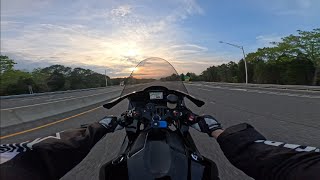 YAMAHA R1 POV PURE SOUND FAST RIDING [upl. by Lebatsirhc]