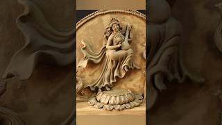 Saraswati mata murti making with clay [upl. by Rahm354]