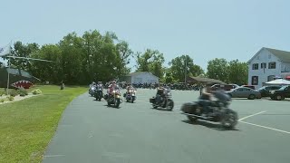 Larry’s Last Ride Bikers honor legacy of late enthusiast with tribute event supporting veterans [upl. by Nnovahs]