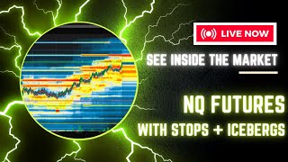 🐶Live Daytrading NASDAQ NQ Futures 🛑stops 🧊icebergs with Bookmap 102824 [upl. by Bright965]