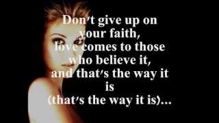 THATS THE WAY IT IS LYRICS  CELINE DION [upl. by Ytsim545]