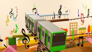 【踏切アニメ】電車と踊る音符♫🚦🚋Fumikiri Railroad crossing🚋🚦 [upl. by Eelrak]