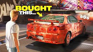 I Bought a JUNKYARD Skyline in Underground Garage NEW Open World Car Game [upl. by Anahir]