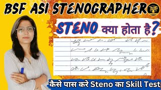 BSF ASI STENO Skill Test कैसे होता है Steno क्या होता है Steno की तैयारी कैसे करें Stenographer [upl. by Dihahs]