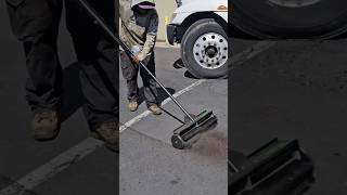 Innovative Mechanical Push Broom shorts cleanup construction [upl. by Anaejer912]