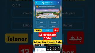 13 november 2024 amp telenor questions today amp telenor today answer amp telenor free internet 2024 tech [upl. by Eelyac]