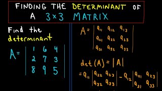 ❖ Finding the Determinant of a 3 x 3 matrix ❖ [upl. by Noletta]