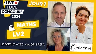 ECRICOME 2024 Jour 1  Maths amp LV2 [upl. by Spike488]