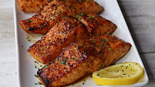 Air Fryer Glazed Salmon Recipe [upl. by Halludba]