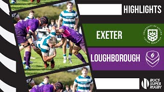 Exeter vs Loughborough  BUCS Super Rugby Highlights [upl. by Sumahs]