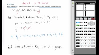 Zeros of Polynomial Function  2 Real 2 Imaginary [upl. by Erodeht]