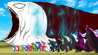 Evolution of BLOOP INFECTED SKY VS GODZILLA DINOSAUR Length Size Comparison Monsters [upl. by Vaish15]