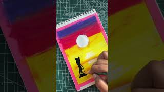 Easy and simple Oil pastel colours painting oil pasteldrawing painting shorts art [upl. by Prima]