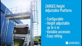 ZARGES maintenance platform heightadjustable Maintenance without being tied to a location [upl. by Rimat630]