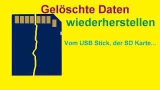 Gelöschte Dateien vom Handy Smartphone  SD Karte USB Stick wiederherstellen  Bilder retten [upl. by Lysander312]