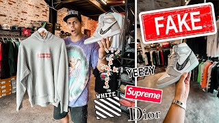 VISITING THE BEST FAKE DESIGNERHYPEBEAST STORE EVER [upl. by Eneli]